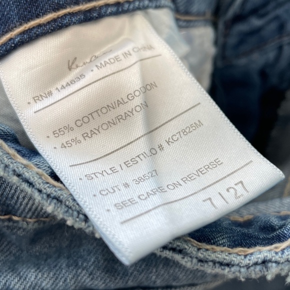 Kancan 90s Distressed Wide Leg Jeans Boyfriend High Waisted - Picture 10 of 11